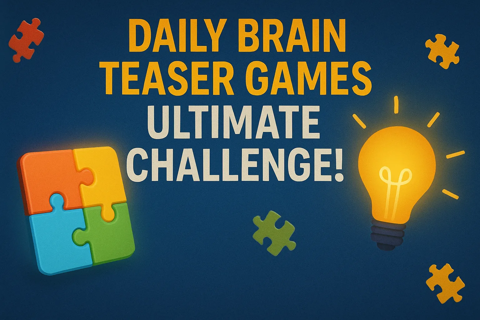 daily brain teaser games Ultimate Challenge!